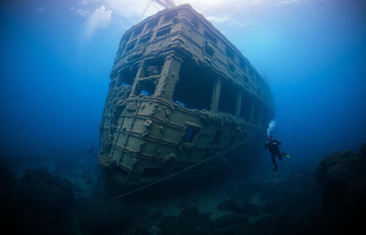 Madeirense Shipwreck dive site in Madeira